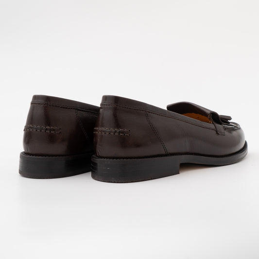 DIEGO BELLINI|ASTOR BUFALO TASSEL LOAFER ESPRESSO