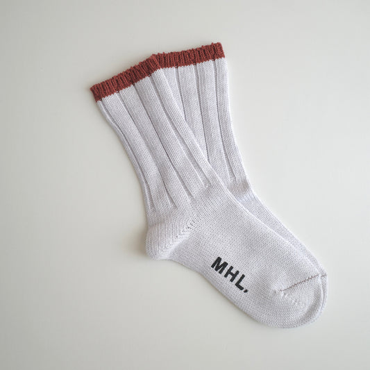 MHL.｜WOMEN TIPPED COTTON RIB SOCKS 595-6279200