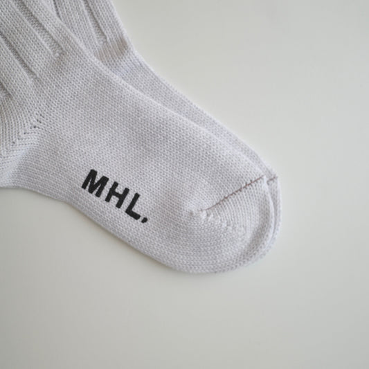 MHL.｜WOMEN TIPPED COTTON RIB SOCKS 595-6279200