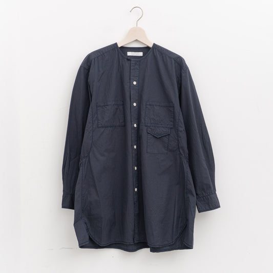 homspun｜タイプライターノーカラーロングシャツ 262-5759