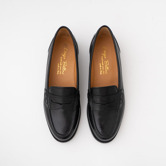 DIEGO BELLINI｜BUFALO COIN LOAFERS NERO