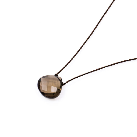 Margaret Solow｜faceted stone necklace [SMOKEY QUARTZ]