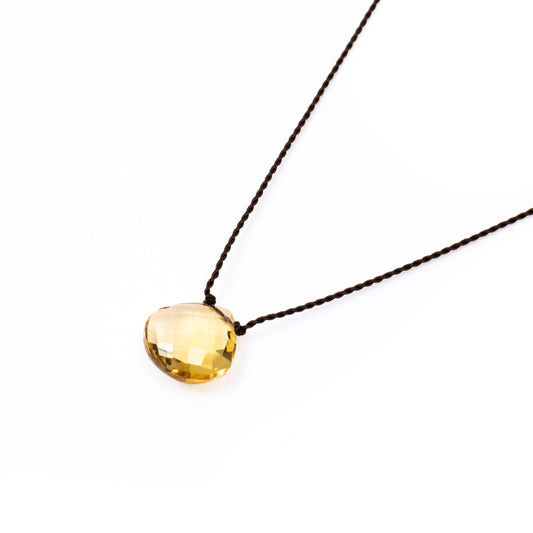 Margaret Solow｜faceted stone necklace [CITRINE]