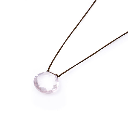 Margaret Solow｜faceted stone necklace [ROSE QUARTZ]